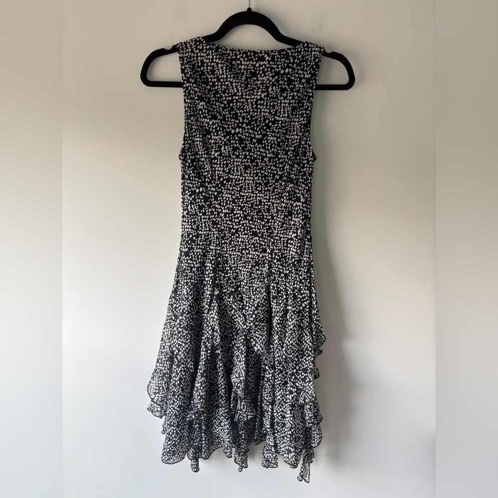 Jessica Howard Black White Ruffle‎ Whimsigoth Fairy Sleeveless Dress Size 6 - Picture 5 of 9